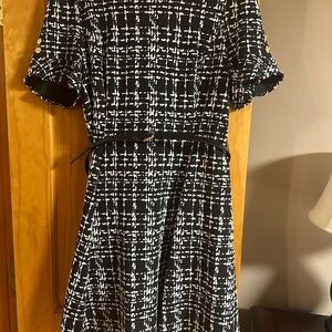 Black and white tween dress
